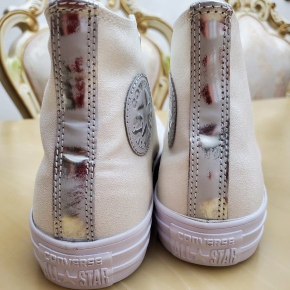 Converse Metallic Distressed Hi Tops - Picture 9 of 10